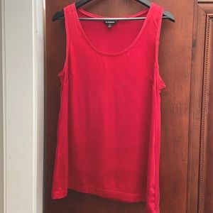 Silk Le Chateau Red sleeveless blouse- Large
